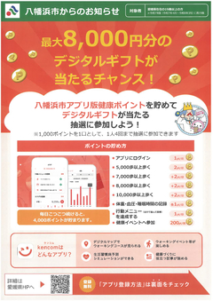 八幡浜市アプリ版健康ポイント事業チラシ1