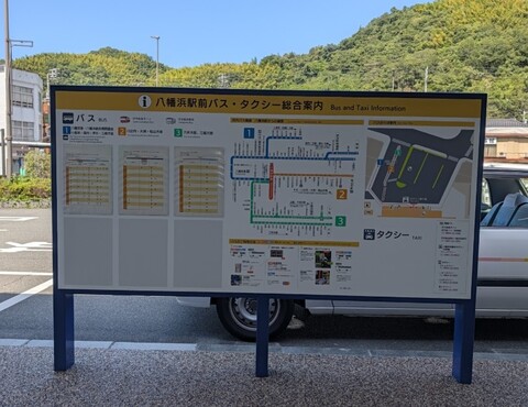 駅舎前総合案内看板